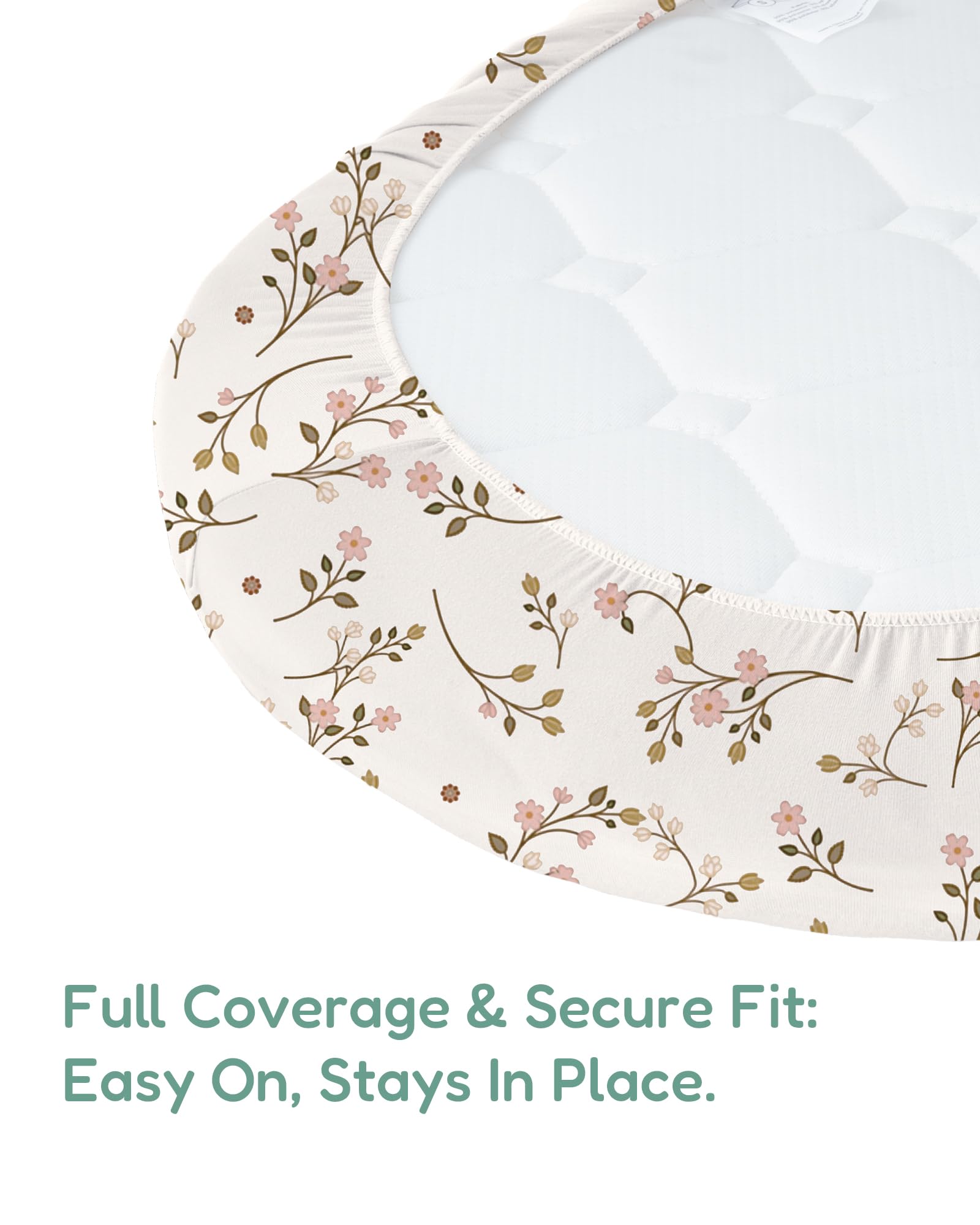 TotChill bassinet elastic-edge closeup signals stay-put fit.