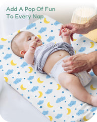 TOTCHILL changing pad cover fits standard pads shown on a dresser.
