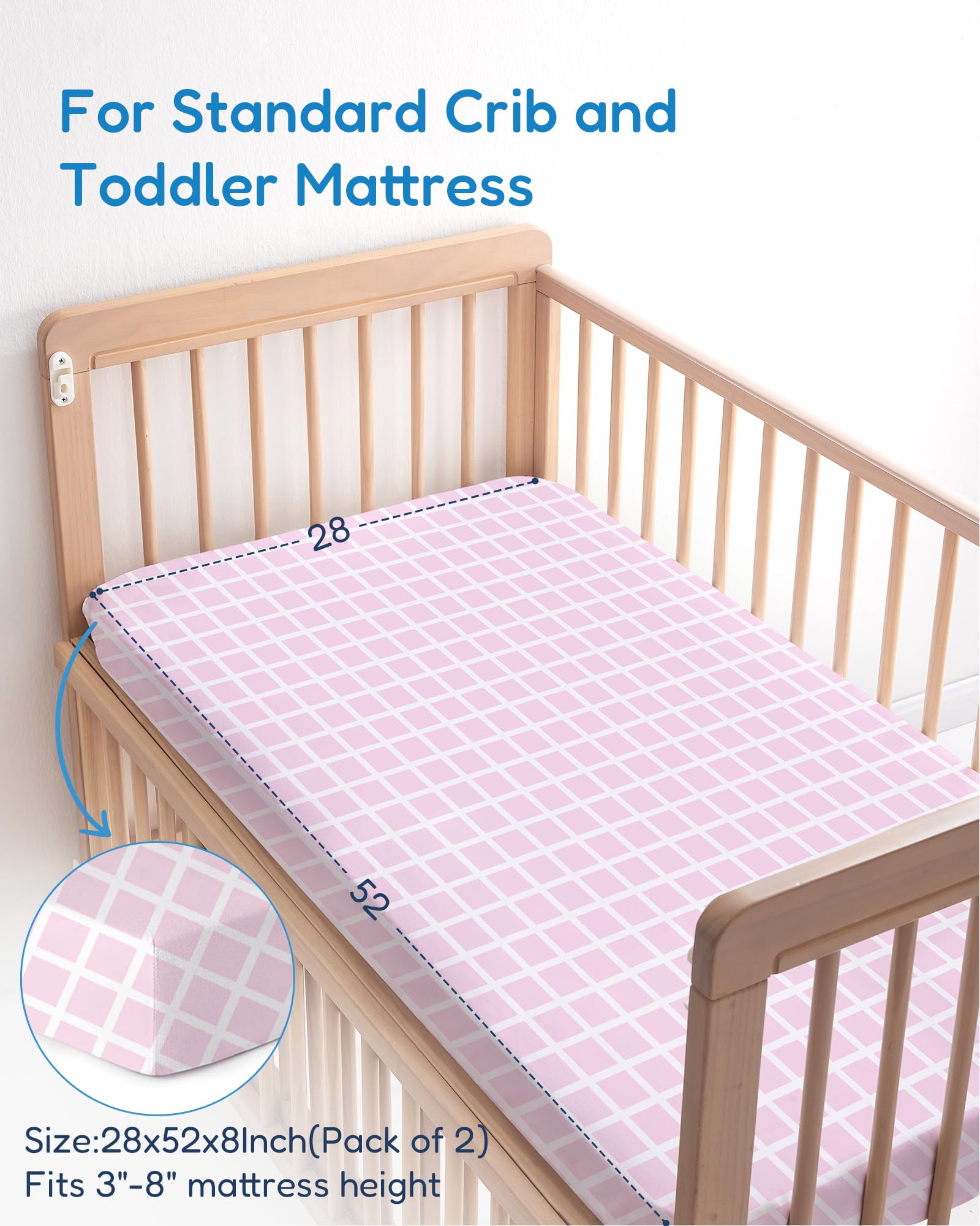 TotChill crib-sheets-in-use-bed-setup shows tidy, wrinkle-free sleep surface for infant comfort.