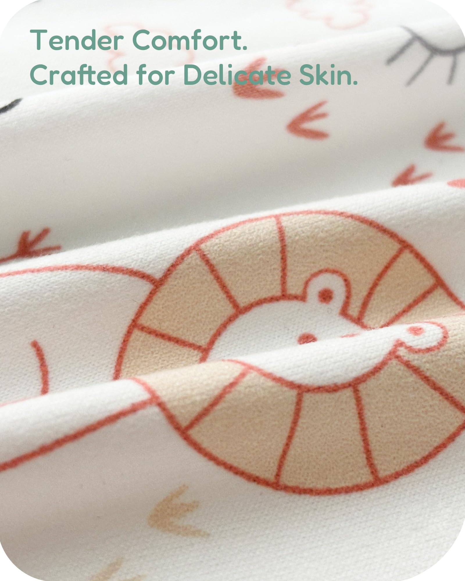 TotChill deep-pocket design crib sheets keep mattress smooth and secure.