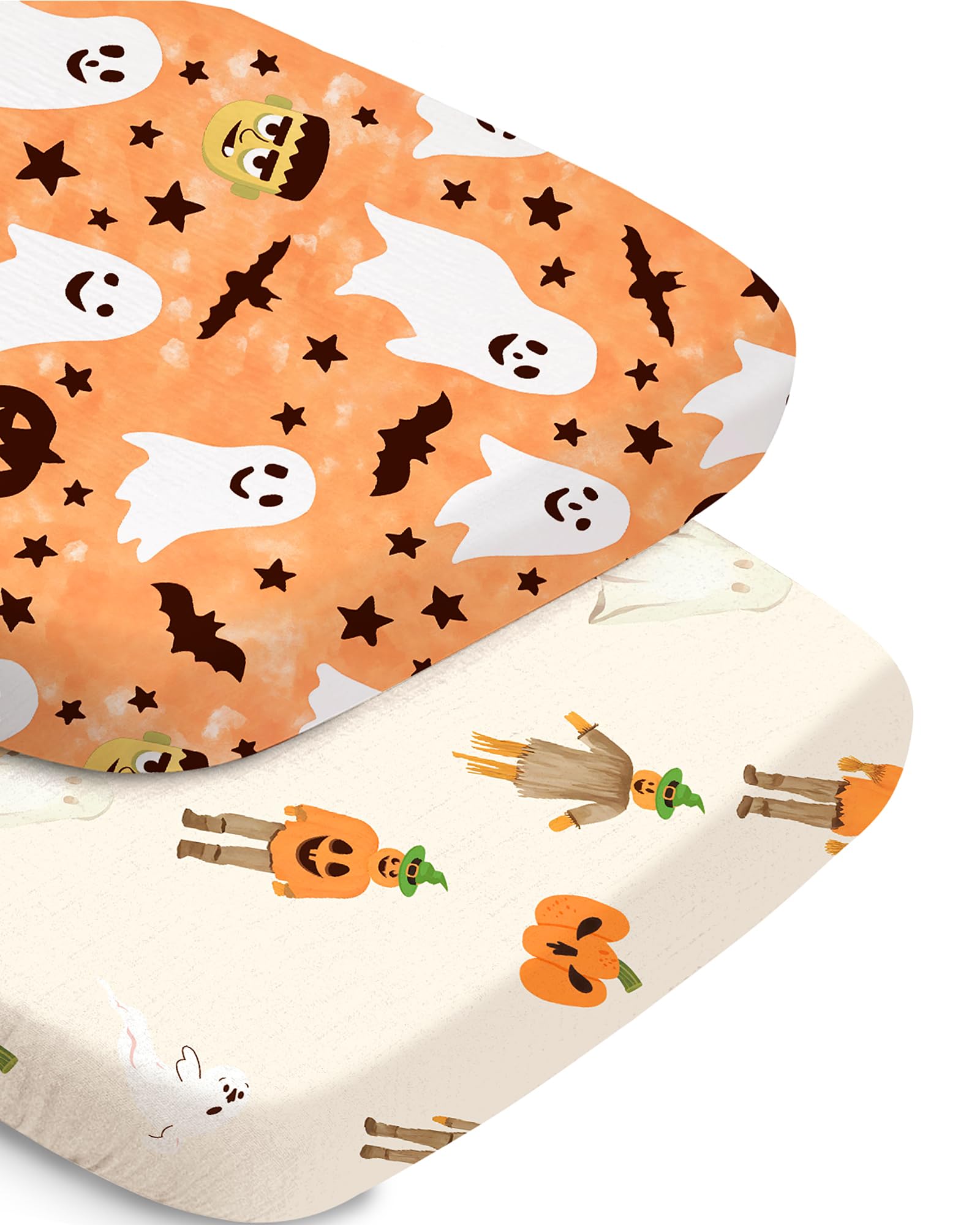 TotChill Halloween Frankenstein sheets illustrate a snug fit for secure sleep.