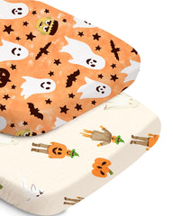 TotChill Halloween Frankenstein sheets illustrate a snug fit for secure sleep.