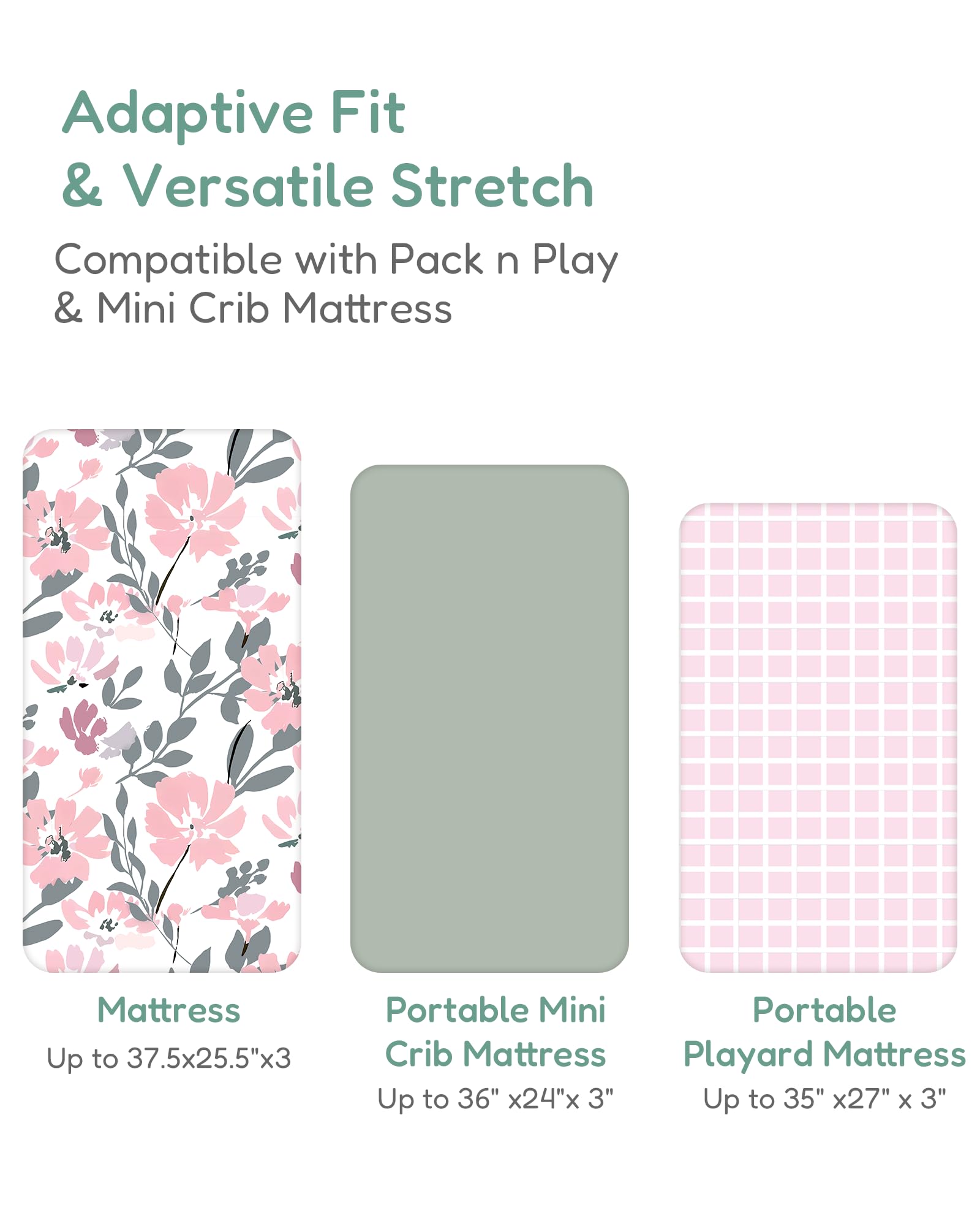 TotChill pack-n-play-sheets durable-wash highlights colorfast, fade-resistant material.
