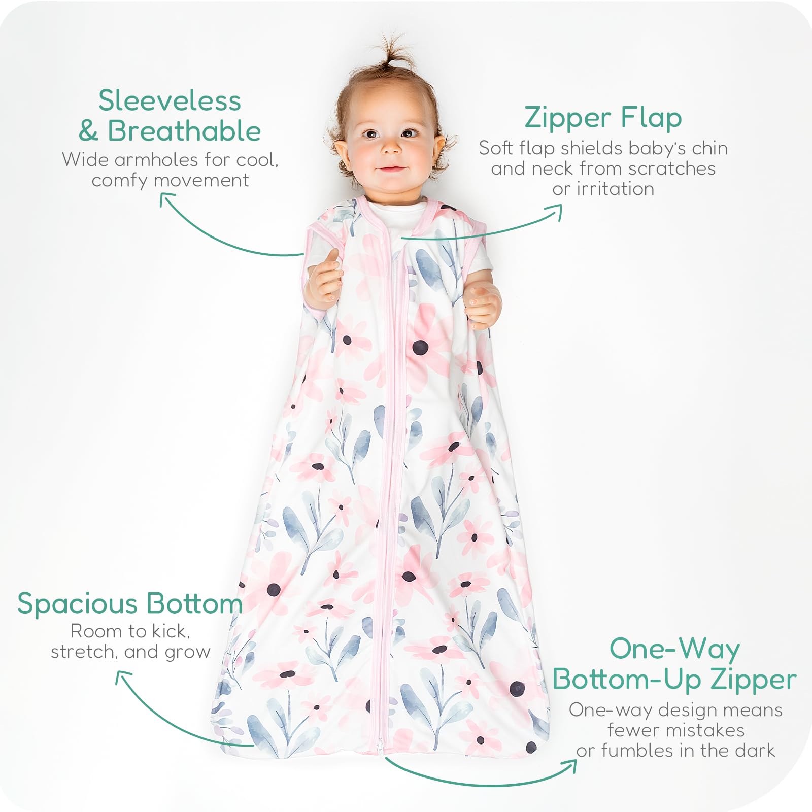 TOTCHILL Sleep Sack bottom-zip area enabling quick diaper changes without full undressing.