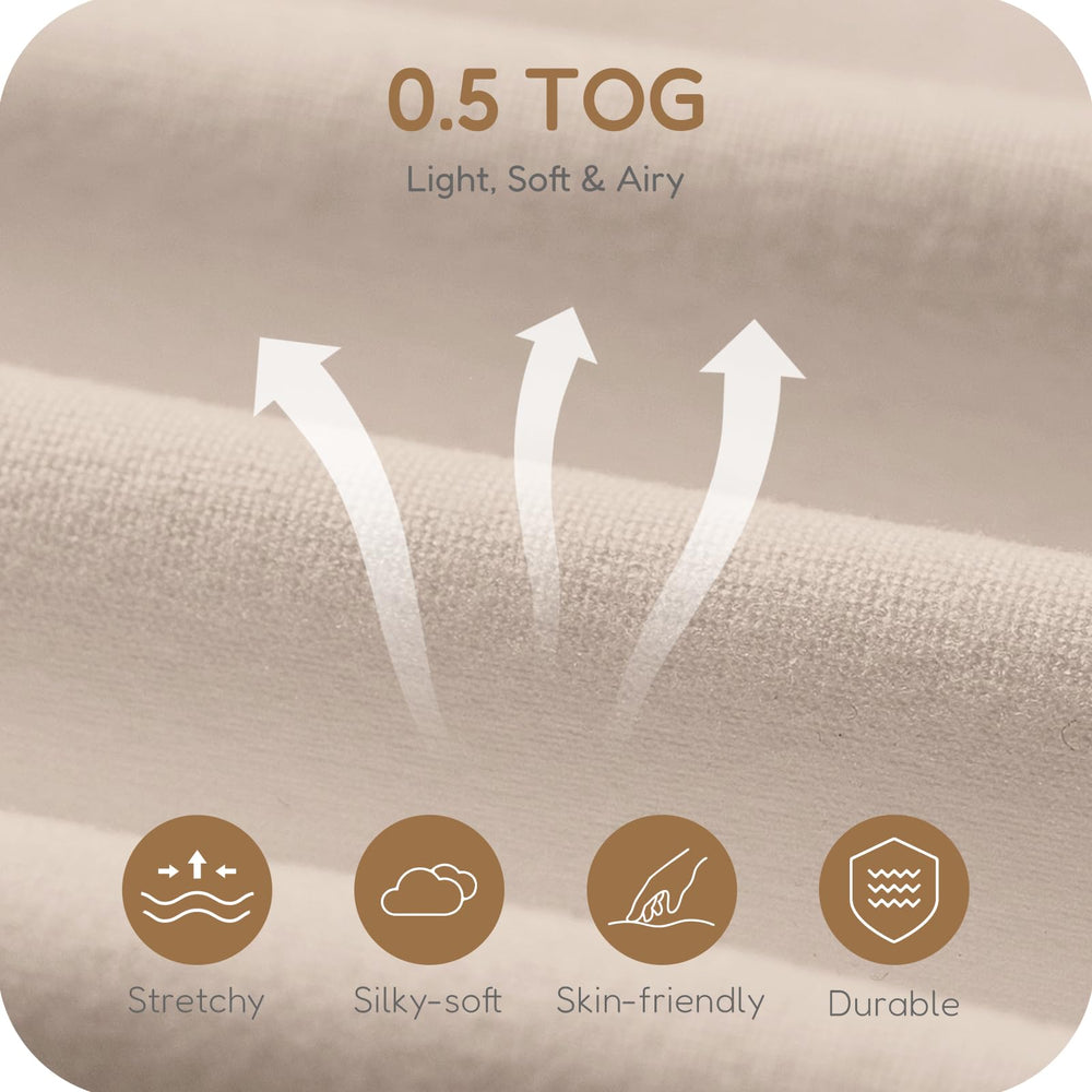 Totchill sleep sack neck and arm openings provide secure warmth and comfortable movement