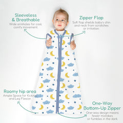 TOTCHILL Sleep Sack demonstrates ample leg room to support natural movement