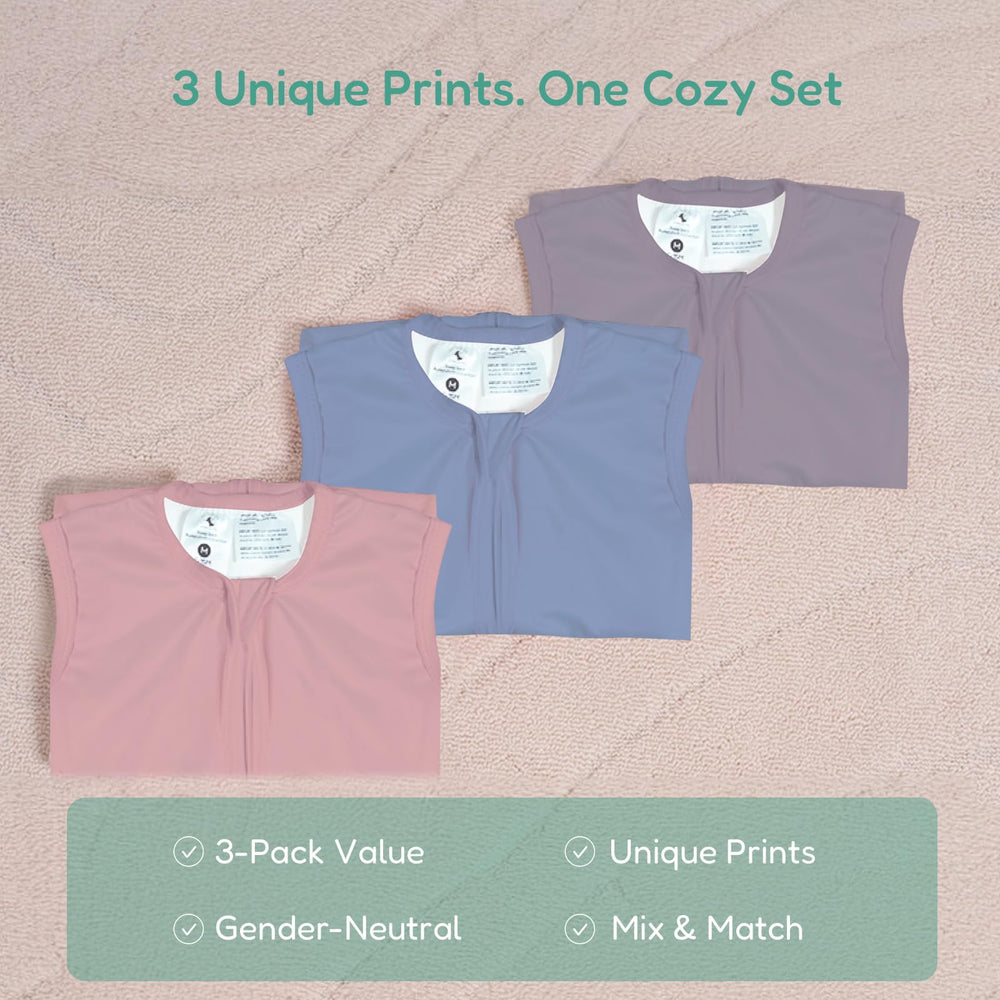 TOTCHILL sleep sack three-pack offers convenient, gender-neutral sleepwear options.