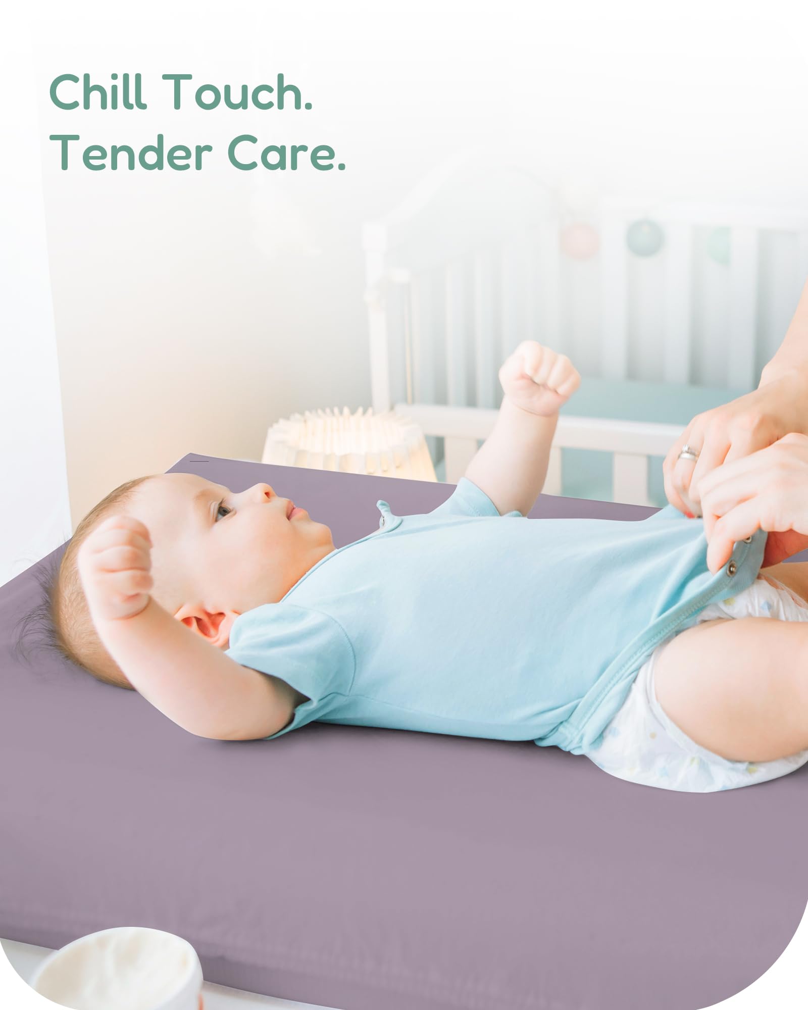 TotChill two-pack keeps you stocked with color-coordinated covers for quick diaper changes.