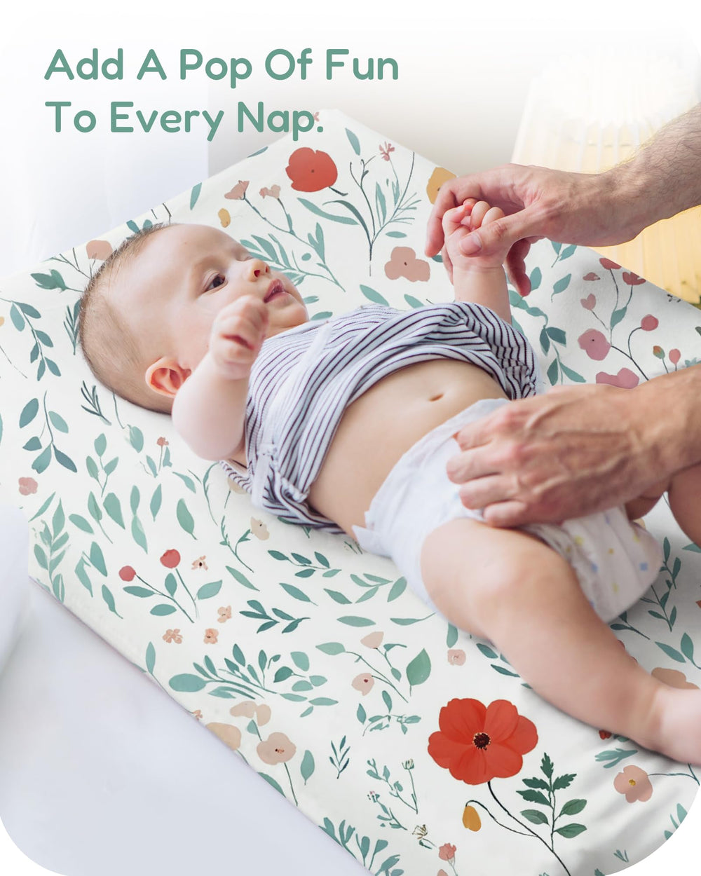 TOTCHILL changing pad cover ultra-soft jersey-knit fabric feels gentle on baby's skin.