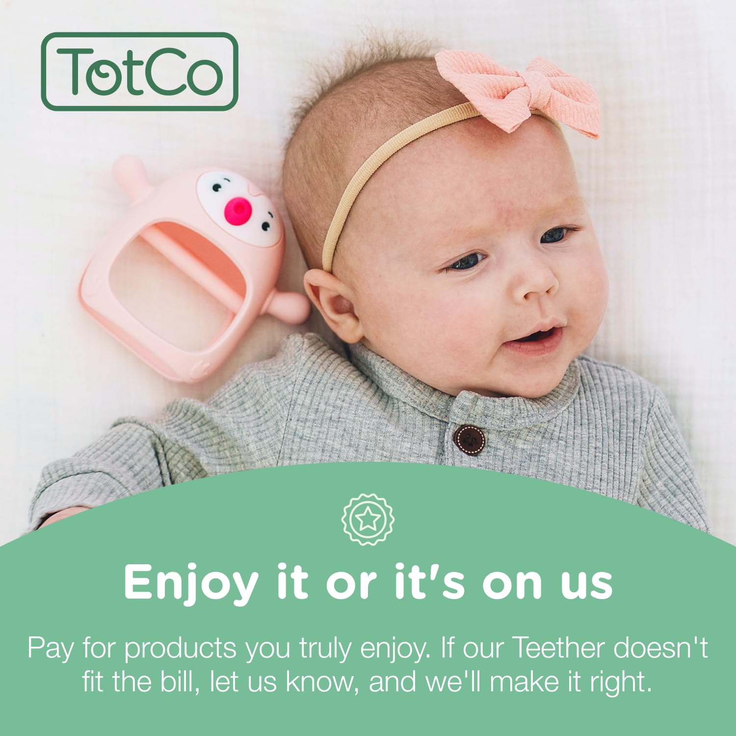 TOTCO easy-to-clean teething toy for on-the-go parents