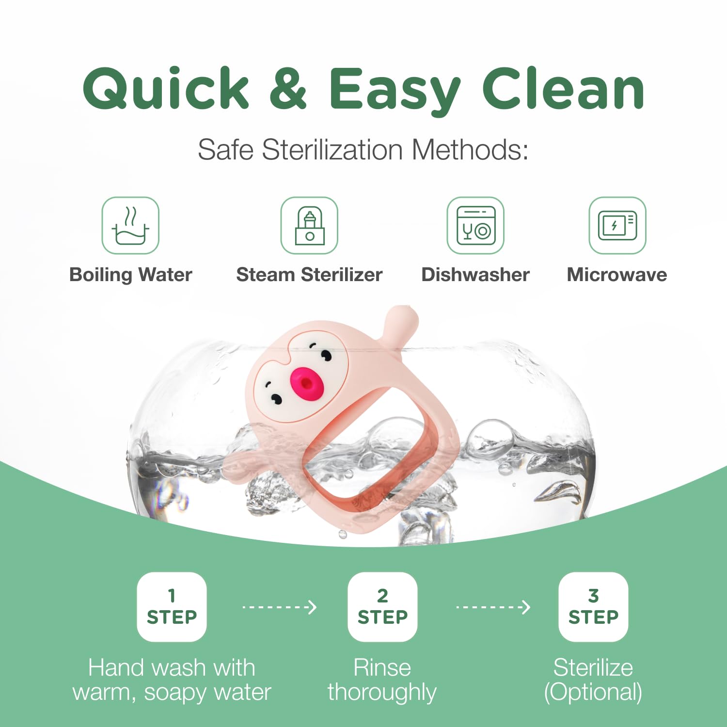 TOTCO teething toy aids motor skills and hand-mouth coordination