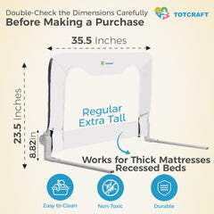 TotCraft bed-rail-installed-bedroom demonstrates secure toddler sleep