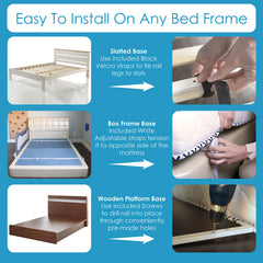 TotCraft bed rail metal rods closeup emphasizes durable construction for safety