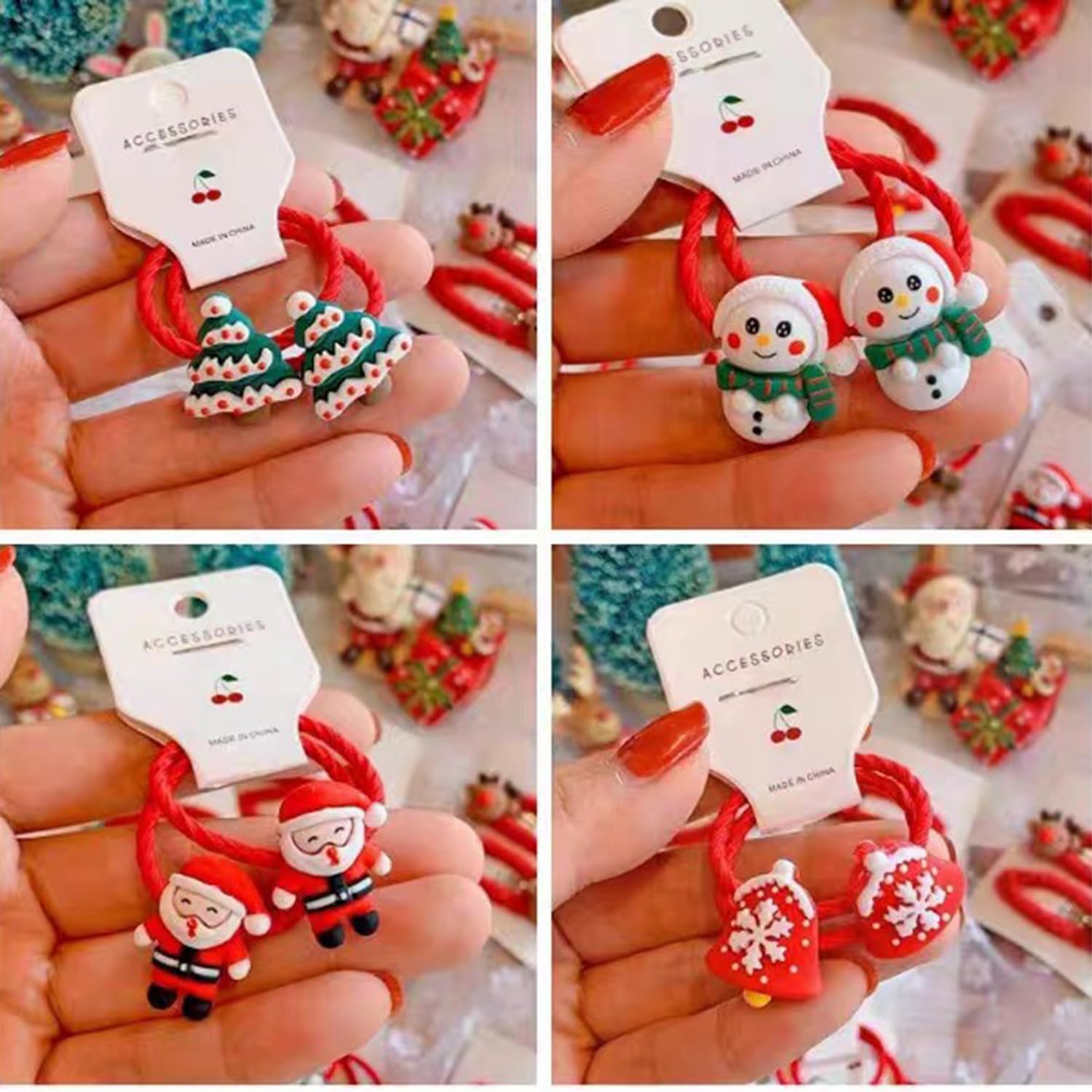 Totelux 5-pairs holiday hair ties are handy for gifts and parties.