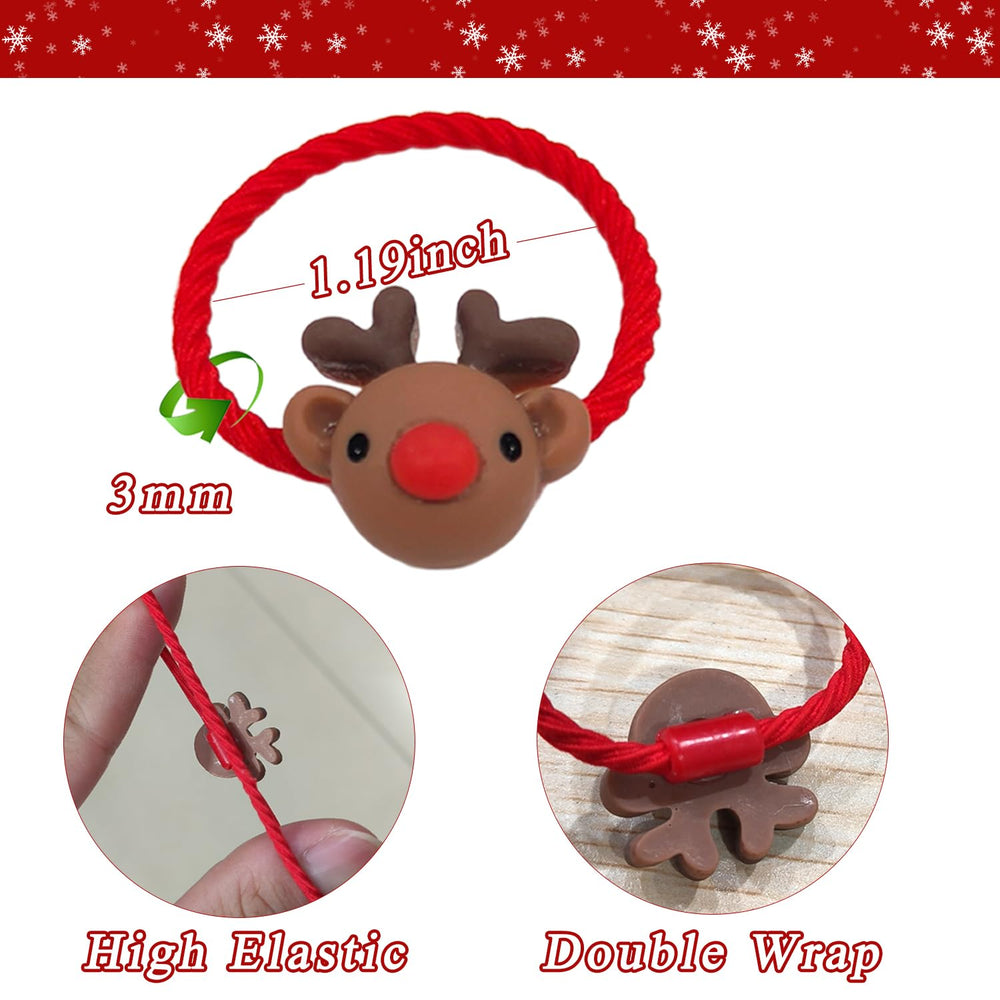 Totelux Reindeer hair ties secure buns or ponytails with whimsy.