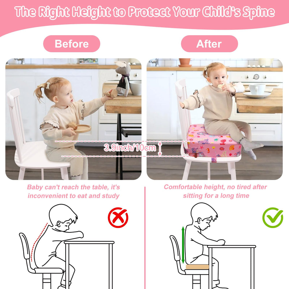 TOTIDYH Booster Seat anti-slip stability prevents slipping during toddler meals