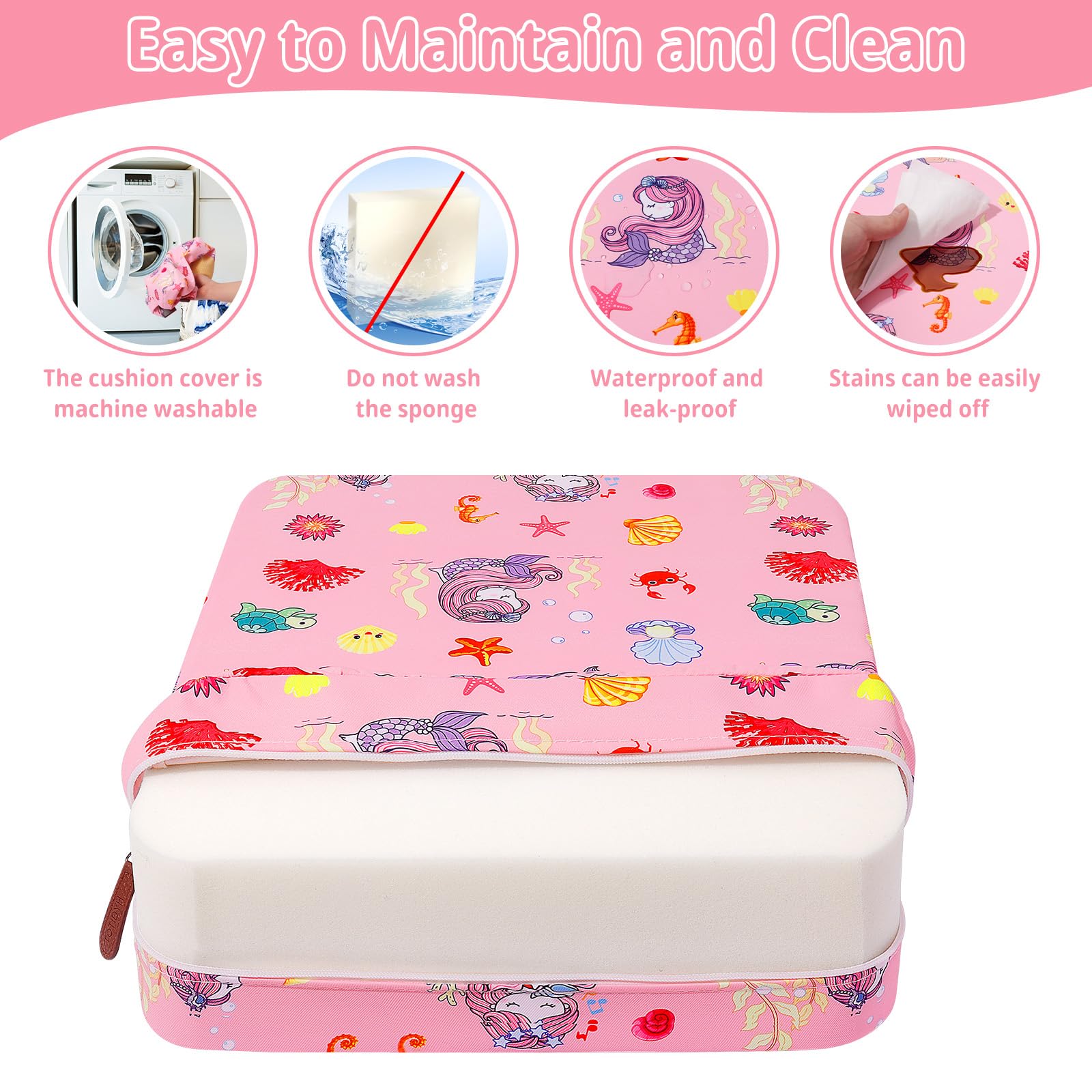 TOTIDYH Booster Seat dimensions 14-2x12-6x4 inches fit most chairs