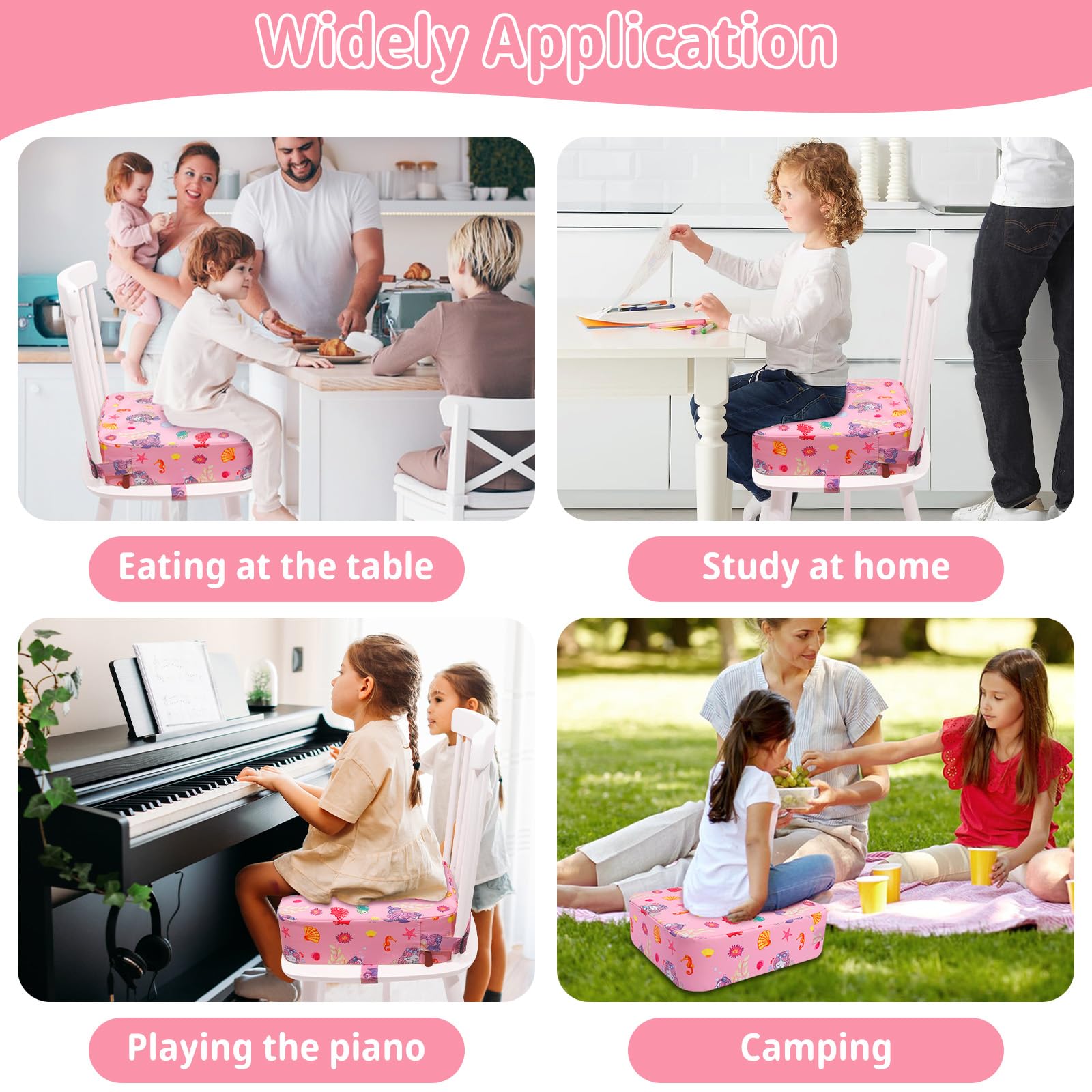 TOTIDYH Booster Seat travel-friendly design for dining out and trips
