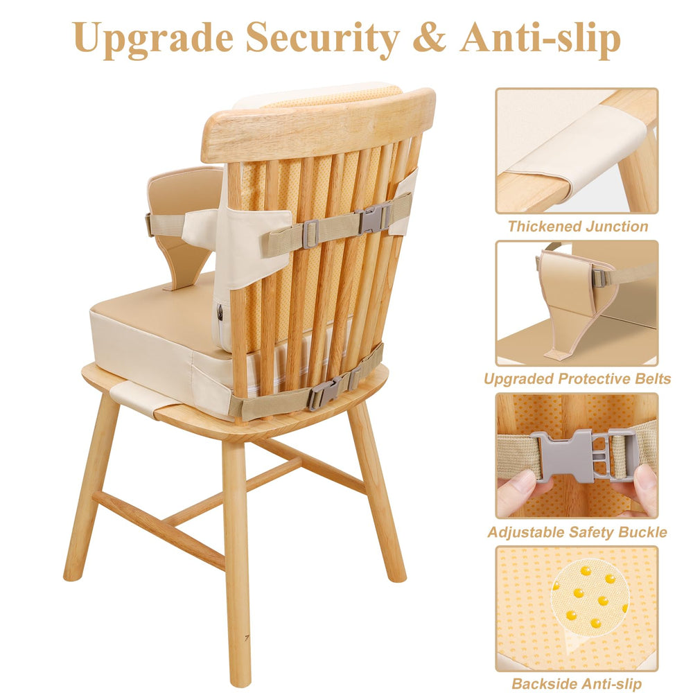 TOTIDYH booster seat features adjustable straps for secure, custom fit.