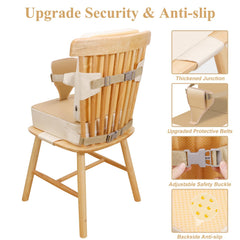 TOTIDYH booster seat features adjustable straps for secure, custom fit.