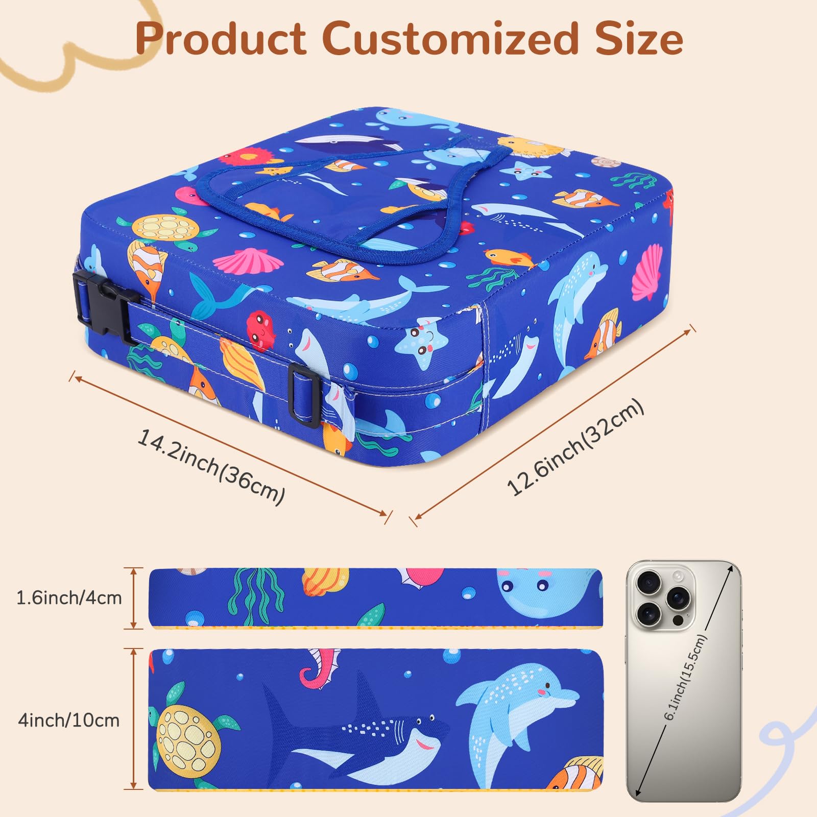 TOTIDYH Toddler Booster Seat portable design makes meals on the go easy.