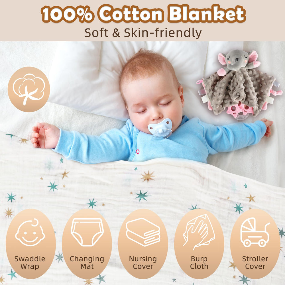 Totiro elephant blanket with textured sensory knobs supports soothing touch