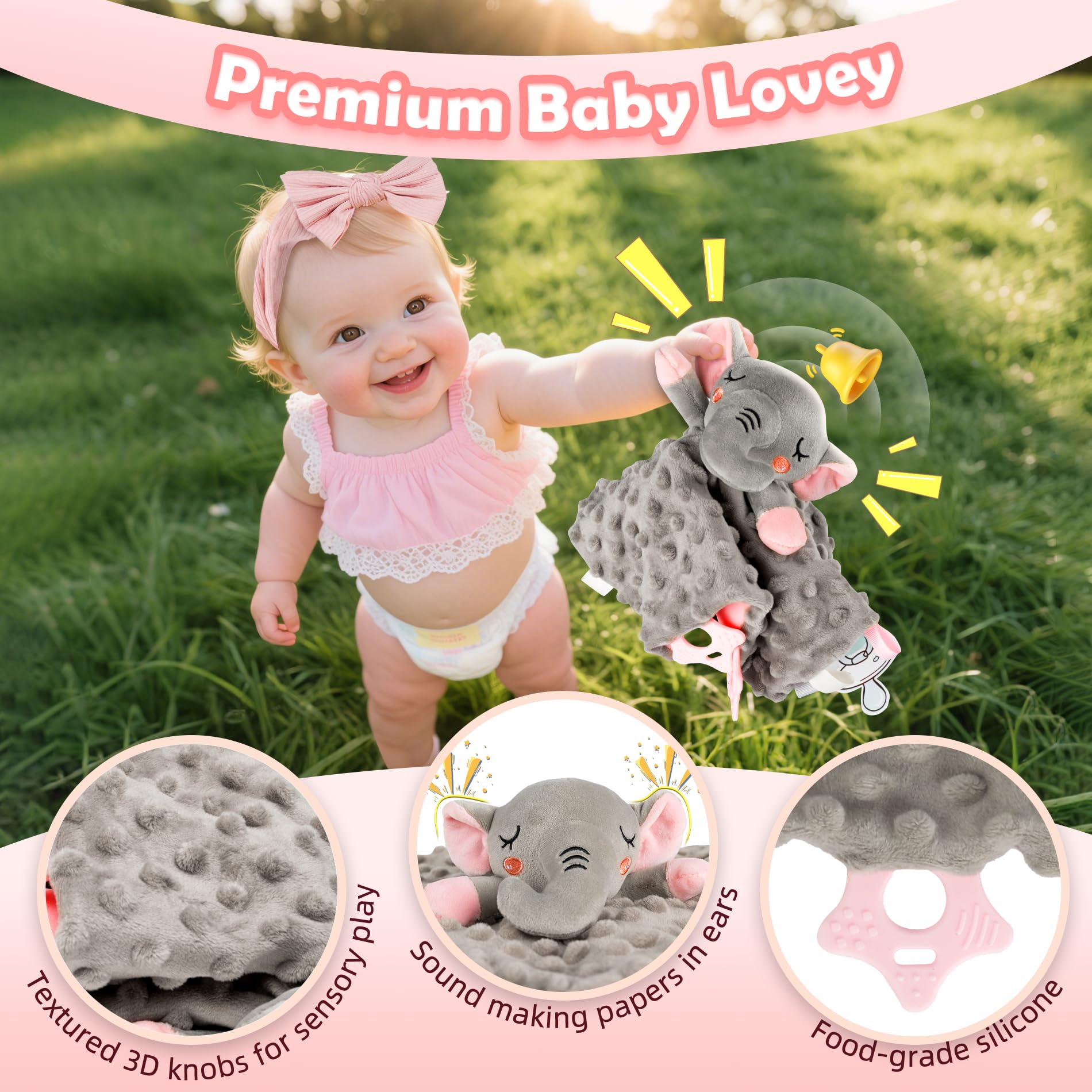 Totiro pink headband bow accessory for adorable newborn photos