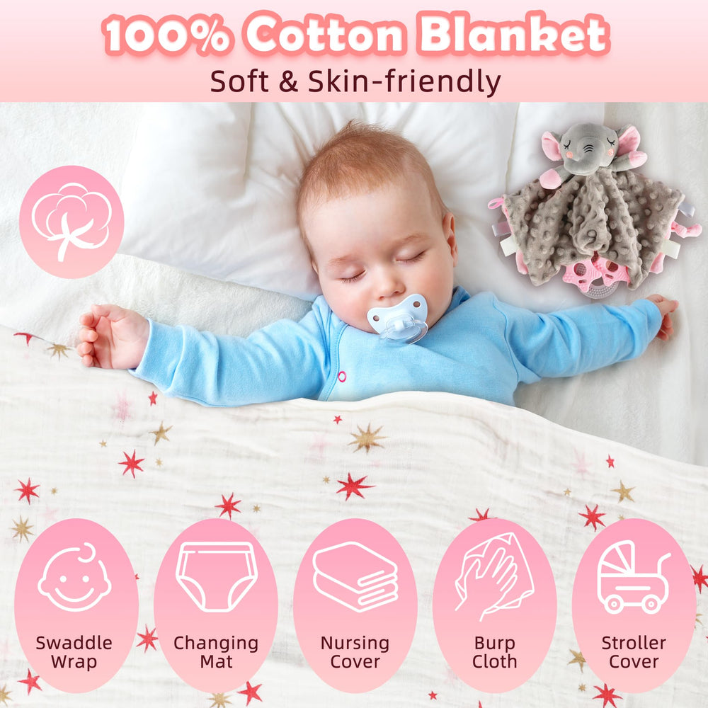 Totiro plush elephant blanket with textured details for sensory play