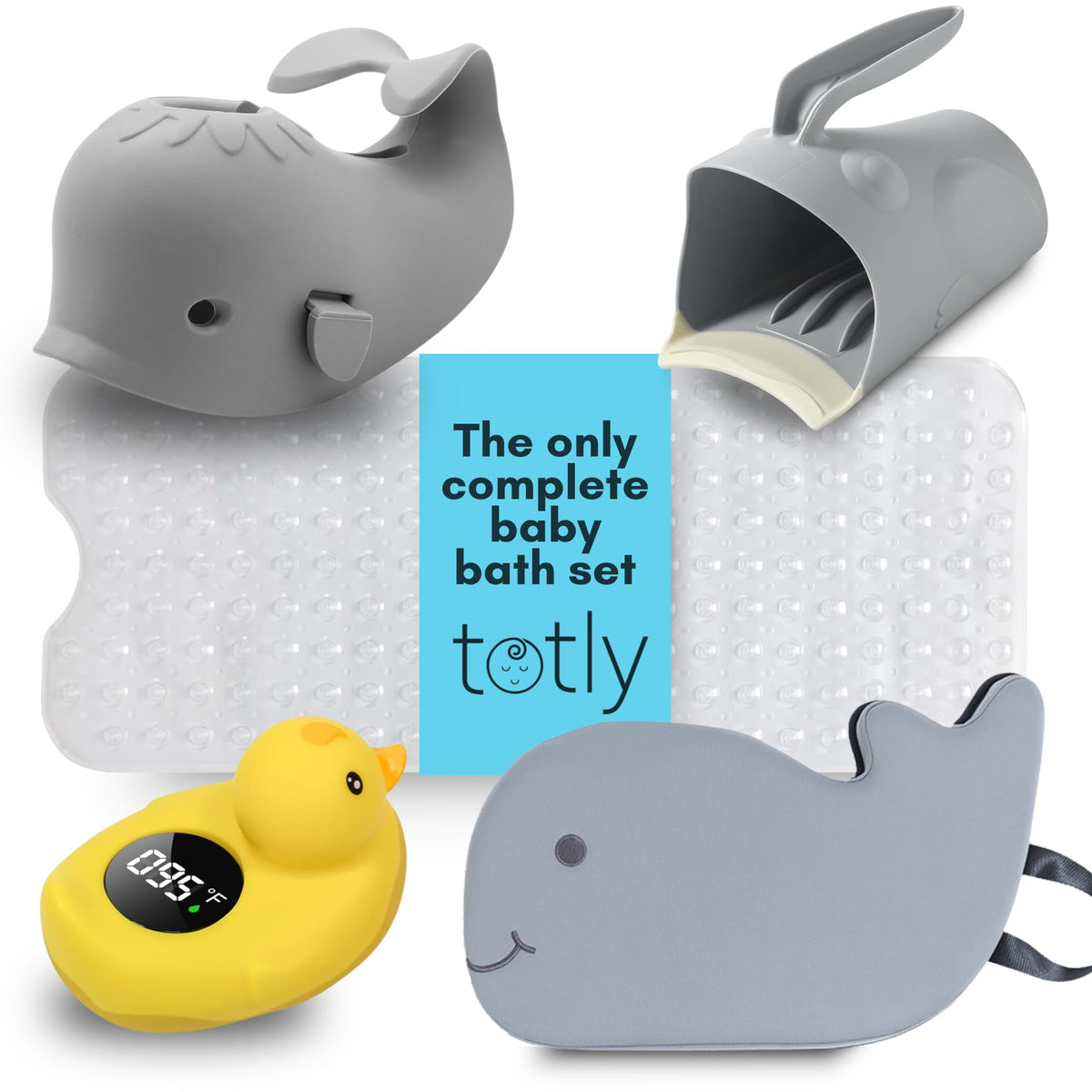 totly baby bath set kneeler closeup showing cushioned parent support.