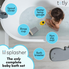 totly baby bath set non-slip mat closeup showing secure footing.