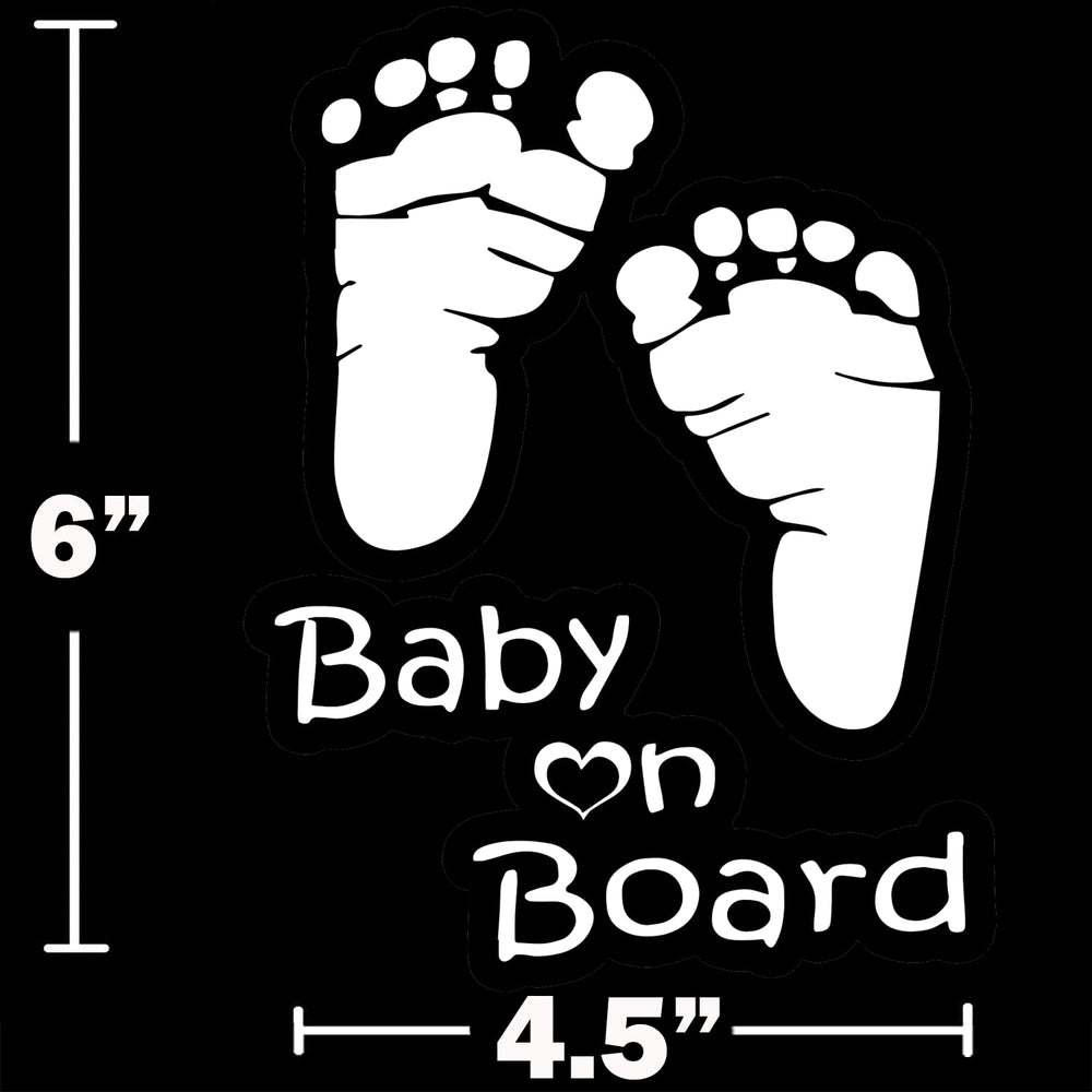 TOTOMO Baby on Board sticker outside window tested with tint for weather-ready use.