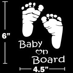 TOTOMO Baby on Board sticker outside window tested with tint for weather-ready use.