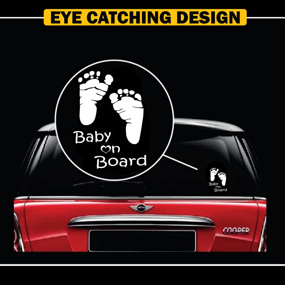 TOTOMO Baby on Board side bumper view showing visibility from multiple angles.