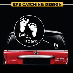 TOTOMO Baby on Board side bumper view showing visibility from multiple angles.