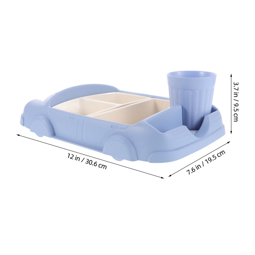 Totority car-design kids plate adds fun to mealtime while encouraging seated eating.