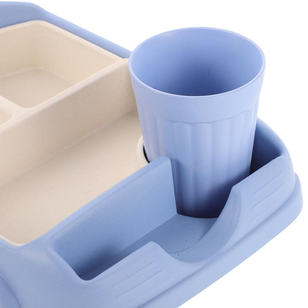 Totority detachable milk cup and plate improve portability for travel meals.