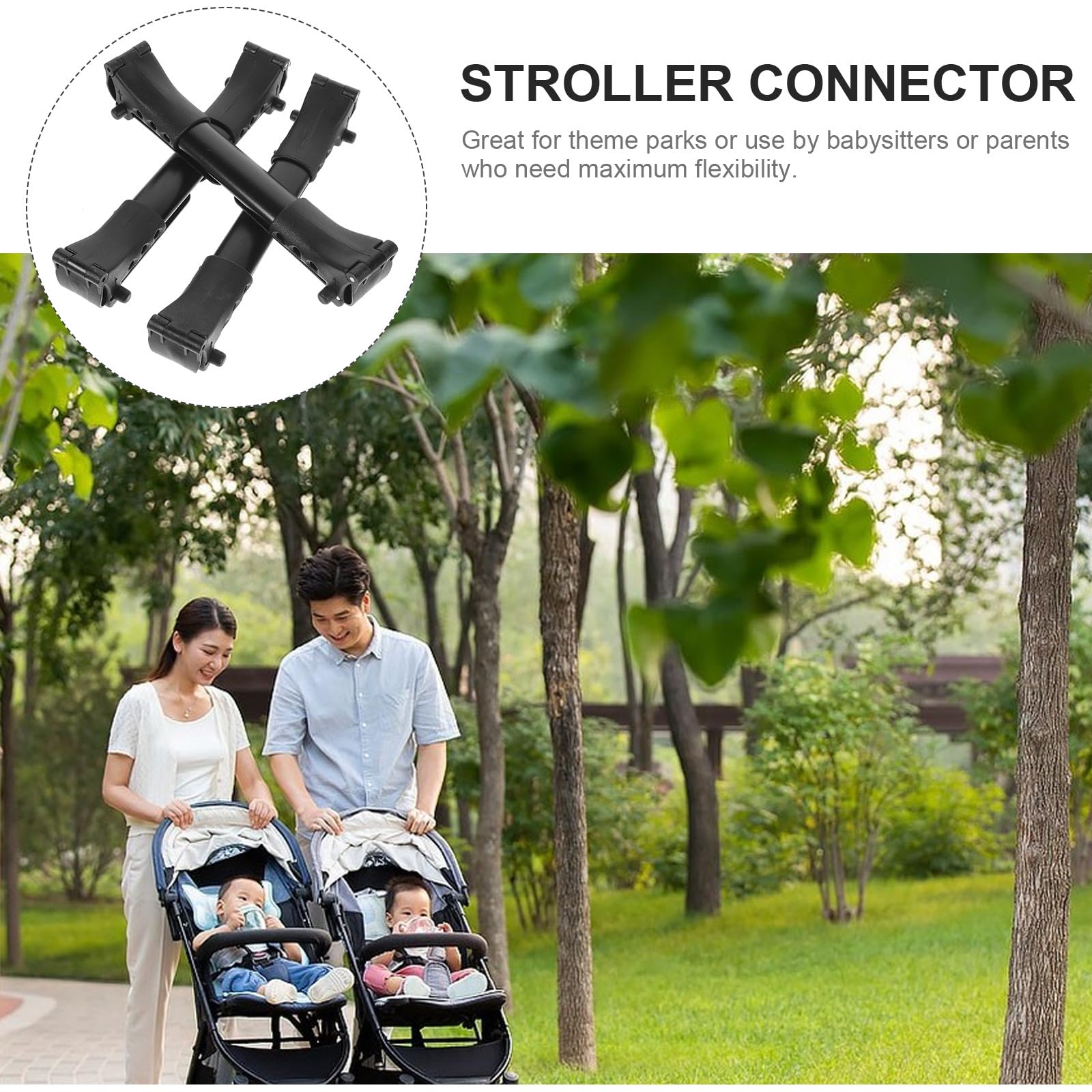 Totority universal-fit connector proves compatibility with round tube strollers across brands
