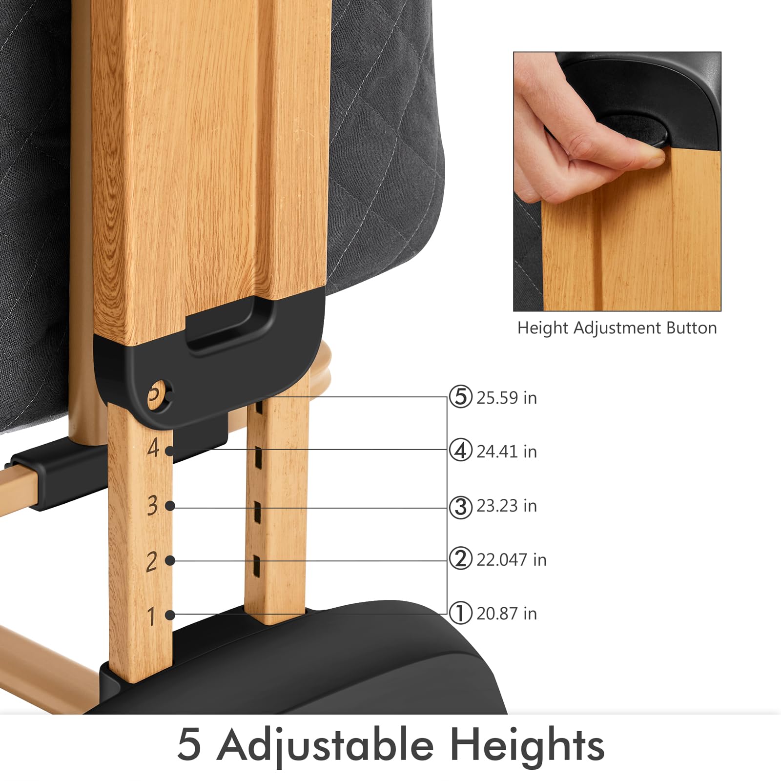 TotRun bassinet bedside sleeper black attaches to bed securely for easy night feeding.