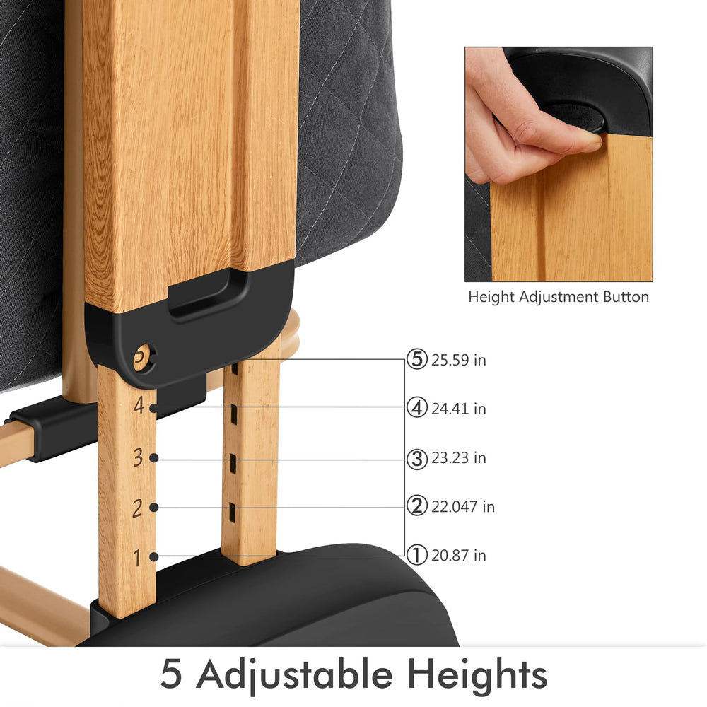 TotRun bassinet bedside sleeper black attaches to bed securely for easy night feeding.