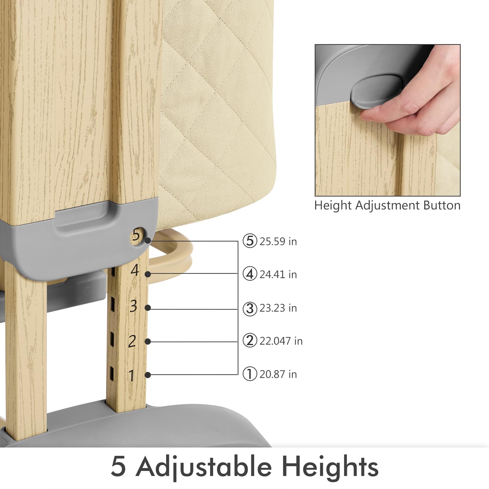 TotRun bassinet bedside sleeper smooth wheels for easy, compact moves.