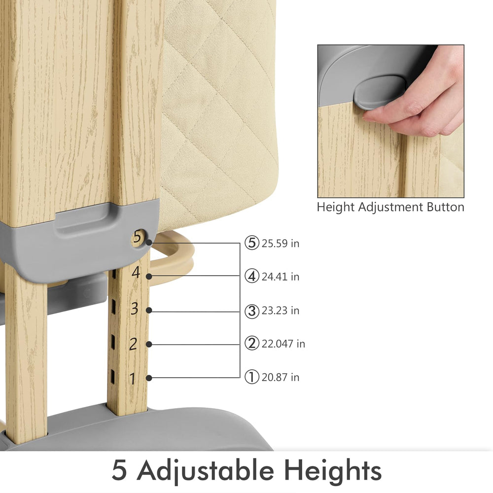 TotRun bassinet bedside sleeper smooth wheels for easy, compact moves.