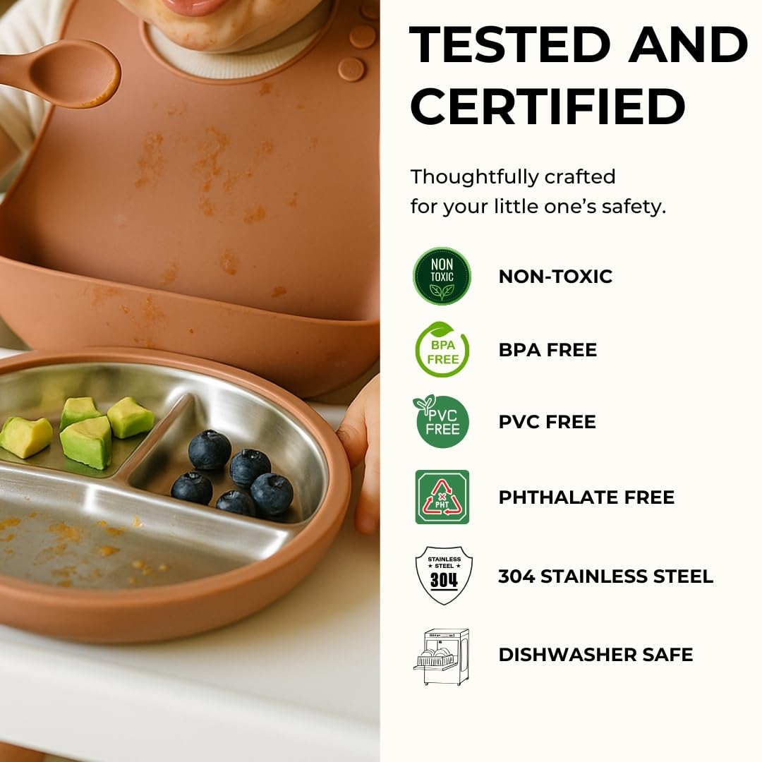 TOTS GROUND TinyBites Duo is dishwasher-safe for quick family cleanup.