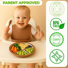 TOTS GROUND TinyBites Duo with removable silicone sleeves enables easy cleaning.