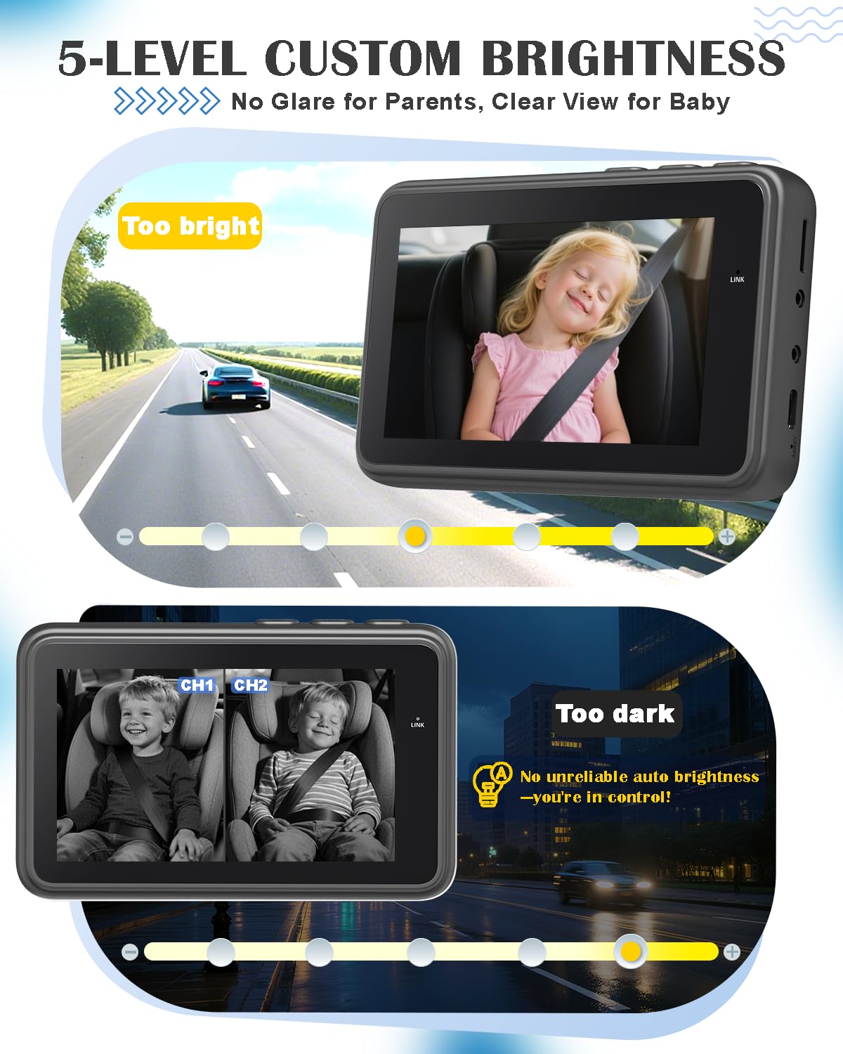 Totsafe automatic backseat switching when the car starts for ease.