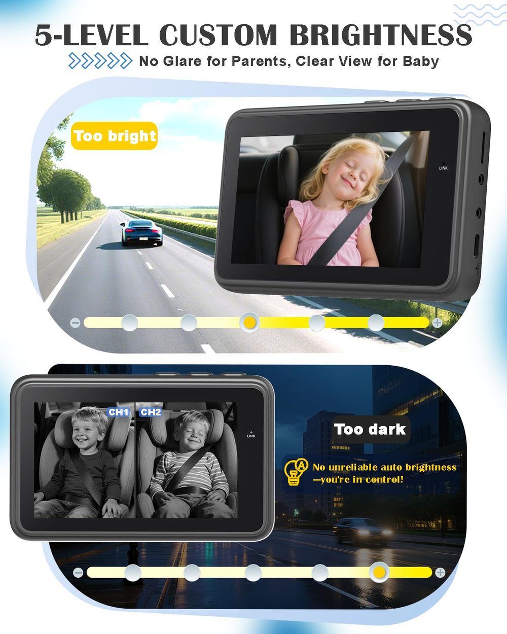 Totsafe automatic backseat switching when the car starts for ease.