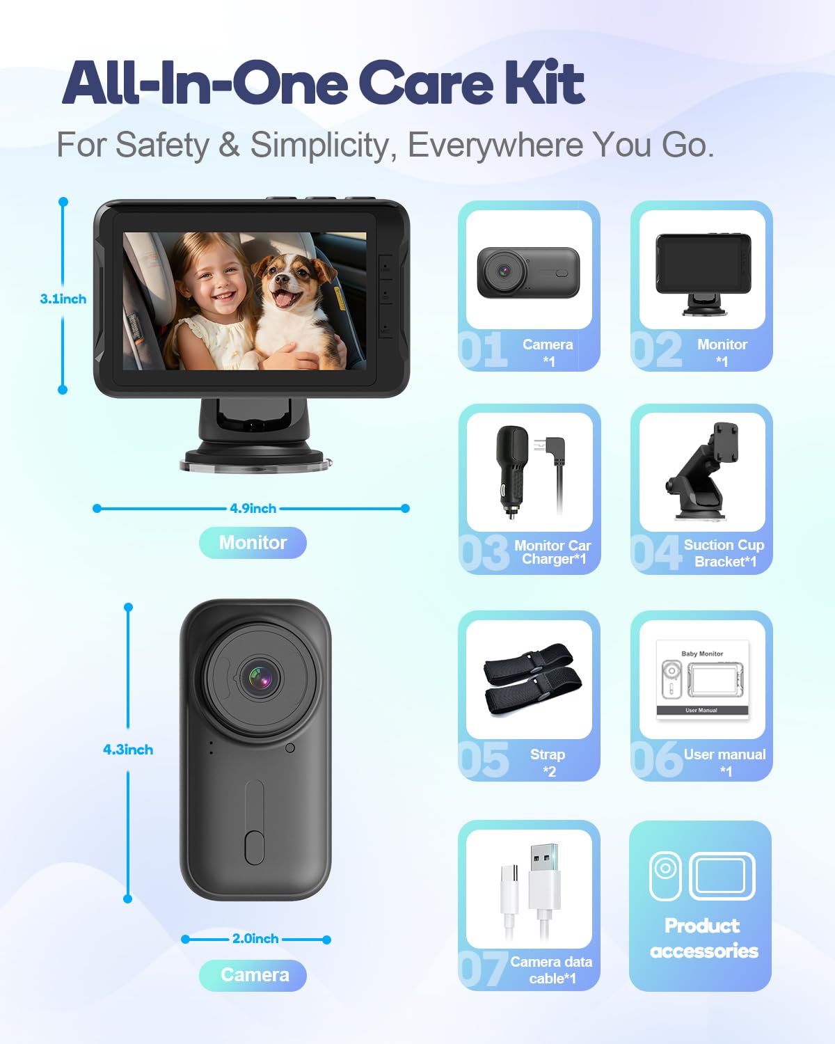Totsafe 5000mAh battery supports longer trips with auto power features.