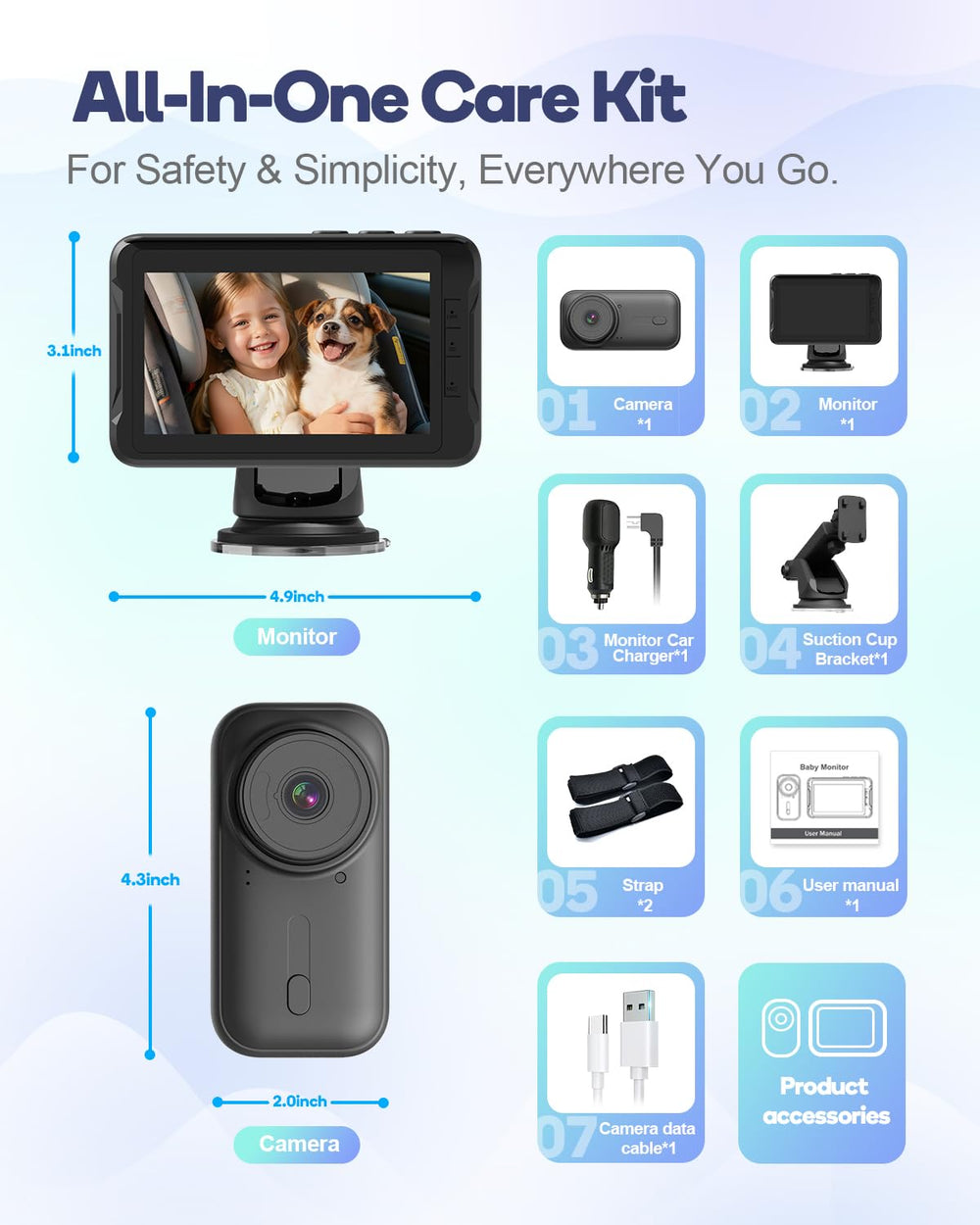 Totsafe 5000mAh battery supports longer trips with auto power features.