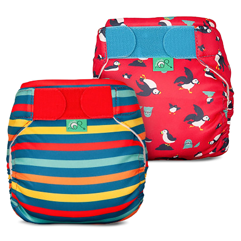TotsBots reusable swim diapers, front view, secure pool play