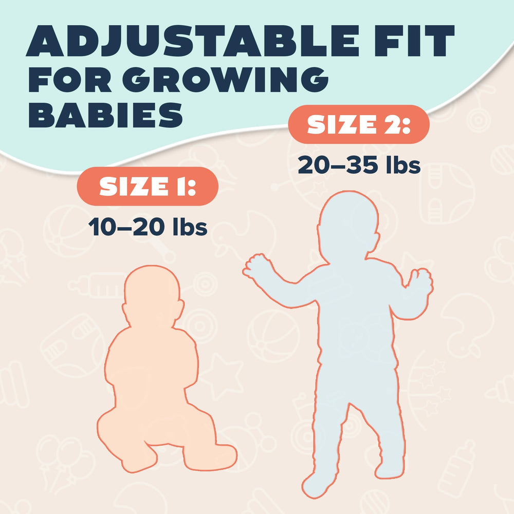 TotsBots care instructions image, easy care for reusable swim nappies