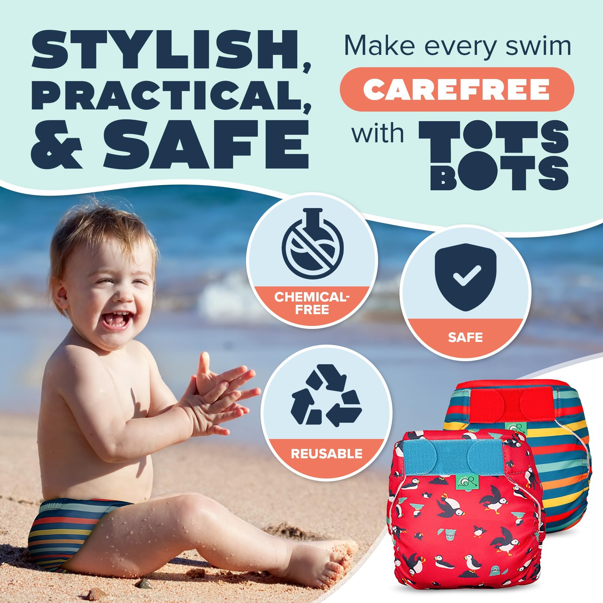 TotsBots double-nappy-system use, swim-school friendly base layer